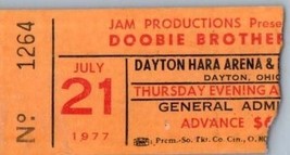 Vintage Doobie Brothers Ticket Juillet 21 1977 Dayton et Ohio - $43.55