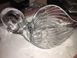 Glass Swan Pot-Very Solid Quality-Rare-SHIPS N 24 HOURS - £46.26 GBP