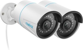 Reolink 5Mp Security Bullet Poe Ip Camera,Surveillance Outdoor, Pack Of 2 - $130.36