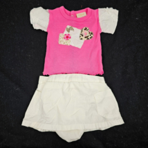 Haute Baby Girl Clothes Patchwork Embellished T Shirt Skort Outfit Set 0... - £15.81 GBP