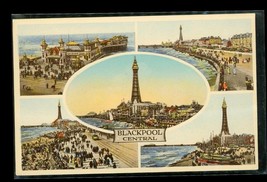 Vintage RPPC Postcard Blackpool England Stanley Park Seaside Beach - £10.22 GBP