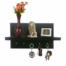 7 Rack Wooden Key Holder for Home Decor Wall Stand Hanger Ring Chain Mount - $32.47