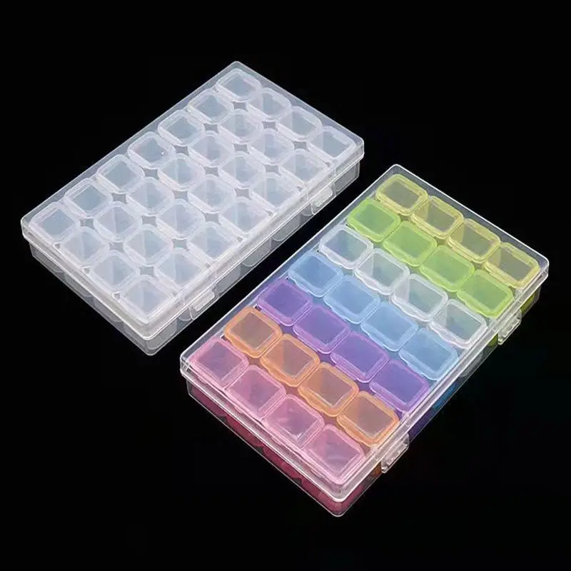 28 Compartment Nail Art and Jewelry Organizer Box, Nail Rhinestones Acce... - $12.55+