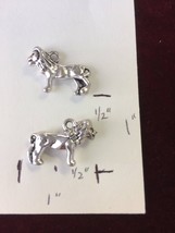 Lion, 3-D, pewter charm, double sided  LI3D - $37.51 MXN