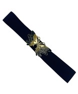Vintage Butterfly Women&#39;s Belt Navy Blue Stretch - $377.92 MXN