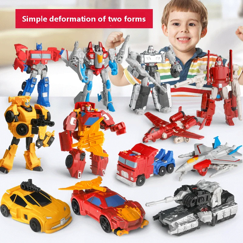 2022 Hot Sale Anime Transformation 4 Cars Robots Toys PVC Action Figures Toys - £15.36 GBP