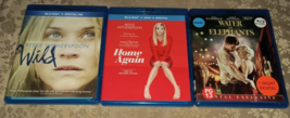 3 Reese Witherspoon Blu-rays - Wild + Water For Elephants + Home Again - Drama - £7.29 GBP