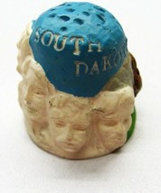 3D Handpainted Vintage Thimble South Dakota Mount Rushmore Collectible - £9.49 GBP