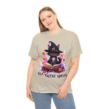 Halloween black cat magic spells t shirt women and men Unisex Heavy Cotton Tee - £12.87 GBP+