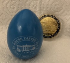 Biden 2023 Easter Aqua Blue Egg + White House Challenge Coin President Democrat - £24.90 GBP
