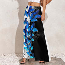 Women&#39;s Personalized Wide Leg Pants Butterflies on black and white - $29.64+