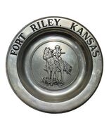 Vintage Wilton Aluminum Fort Riley Kansas Commemorative Plate Made in USA - $35.10