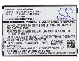 Cameron Sino 3.8V 1450 mAh Li-ion Replacement Battery For Land Mobile,Sm... - $33.99