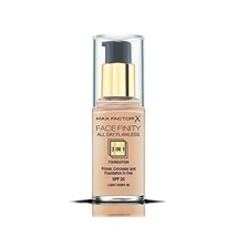 Max Factor All Day Flawless 3-in-1 Foundation - Light Ivory  - £20.28 GBP