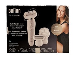 Braun Silk-épil 9 Flex Cordless Epilator Flexible Head, Facial Hair Remo... - £78.62 GBP