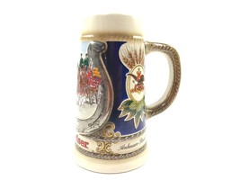 Budweiser Horseshoe Clydesdales Beer Stein Mug Staffel Stoneware W. Germany - £11.21 GBP