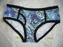 Rue 21 Women&#39;s Bikini Panties LARGE Purple Green Swirl Tie Dye Print New - £7.85 GBP