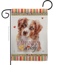 Red Australian Shepherd Happiness - Impressions Decorative Garden Flag G160241-B - £16.05 GBP