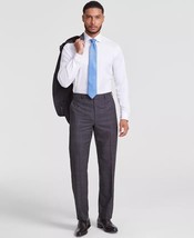 Michael Kors Malone Dress Pants Mens 42x32 Brown Plaid Reg-Fit Stretch W... - $33.99