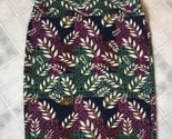 Lularoe Cassie Skirt 2XL Black Pink Green Floral Pencil Skirt Pull On style - $22.57