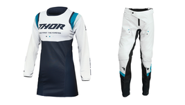 Thor MX Midnight White Pulse Rev Dirt Bike Racing Womens Gear Jersey + Pants - £78.55 GBP