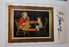 gerald&#39;s farm painting post card &quot;grandpa&#39;s game&quot; very good - $5.94