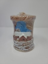 Currier and Ives Hand Painted Candle Vintage 1979 - £5.34 GBP