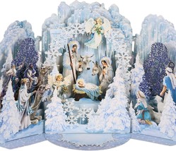 Nativity Christmas Cards, 3d Holy Night Scene, 10 Pack - $346.04 MXN