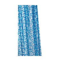 Croydex AE543424 Mosaic PVC Shower Curtain, Blue  - £27.12 GBP