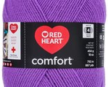 RED HEART Comfort Yarn-White, Violet &amp; Mint Print - £15.73 GBP