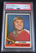 1974 Topps #144 Ross Lonsberry Philadelphia Flyers  Hockey Card PSA 8 NM-MT - £18.85 GBP