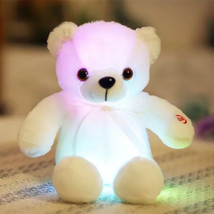 Glowing Teddy Bear Plush Toy Luminous LED Light Plush Bear Dolls Stuffed Cute Gi - £14.17 GBP