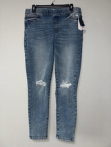 MSRP $34 Celebrity Pink Elastic Pull On Distressed Skinny Jeans Blue Siz... - £20.87 GBP