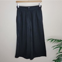 NWT LOFT | Petite Black Wide Leg Cropped Pants, womens size XSP - £26.63 GBP
