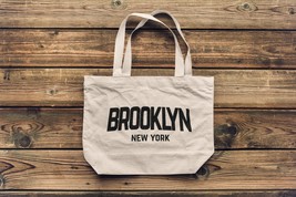 Jumbo Size Vintage Style Retro City Cotton Canvas Tote Bags (Brooklyn) - $16.99