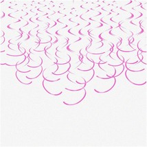 Party Pizzazz: Hot Pink Swirl Spectacle - Vibrant Plastic Streamers for Weddings - £19.08 GBP