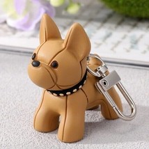 French Bulldog Keychain Bag Clip - Brown NEW! Backpack, Purse Accessory - $11.75