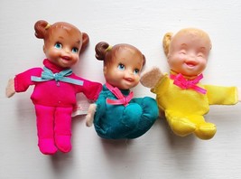 Vintage Teeny Tiny Tumbles Surprise Lot of 3 Dolls 1996 Toy Biz - $17.63