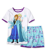 Disney Frozen Elsa &amp; Anna 2 Piece Pajama Short Set Sz 5 - $34.17 CAD