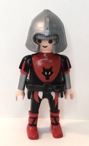 Vintage Playmobil Medieval Knight Red Black Gray 2002 No Weapon - £4.78 GBP