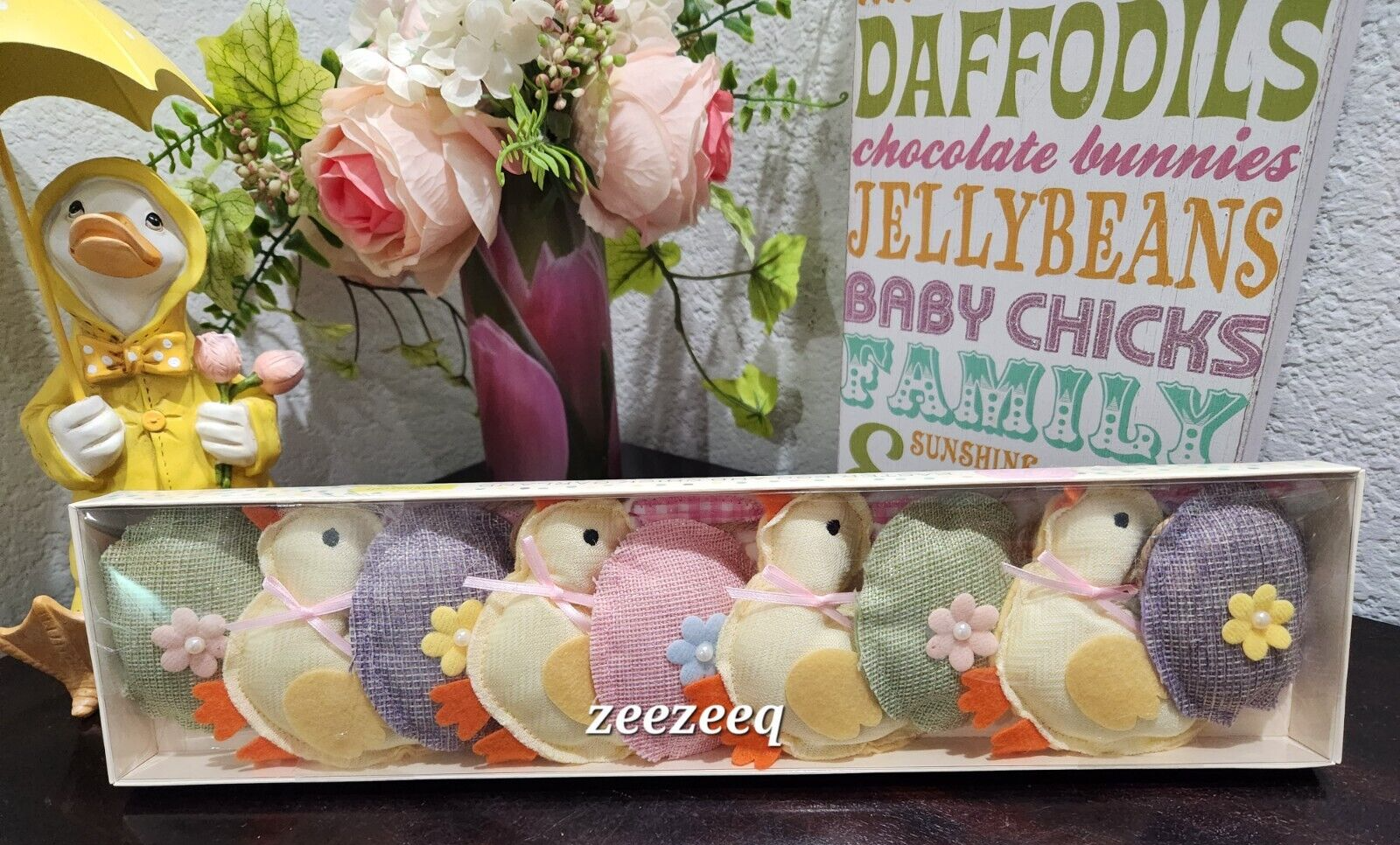 Easter Pastel Ducks Eggs  Banner Garland Mantel Home Decor 6FT - $26.99