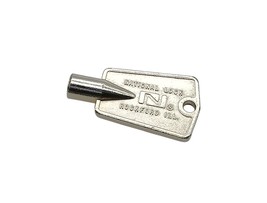 National Lock Rockford IL Vintage Freezer Key Metal Hollow Barrel - £9.01 GBP