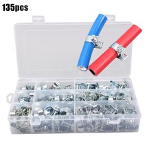 Brand New 135pcs Mini Tube Pipe Hose Clamp Hoop Clips Metal Quality Durable Port - £54.00 GBP