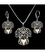 New Silver Tone Puggle Dog Charm Pendant Necklace &amp; Earring  Set - €13,53 EUR
