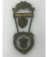 Antique Brass Medal Badge - WCU Western Catholic Union 6&quot; - Religious - $1,467.52 MXN