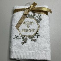 Kitchen Hand Towels Christmas MERRY &amp; BRIGHT Dish Towels Bar Towels 18” ... - $9.45