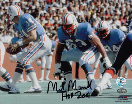 Mike Munchak signed Houston Oilers 8x10 Photo HOF 2001 (horizontal blue jersey)- - $26.95