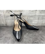 Vince Camuto Heels Women 8.5 M Kartlie Shoes Black Leather Back Tie Dres... - $453.01 MXN