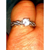 Gorgeous~SZ 10~Silver And CZ Ring - £16.42 GBP