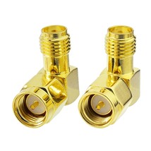 Sma Male To Female Right Angle Fpv Antenna Adapter 90 Degree Elbow Connector 2-P - £10.52 GBP